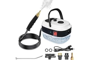 UANKOY Steam Cleaner, 2500W Handheld High Pressure Steam Cleaner with 3 Brush Heads, Portable Steam Cleaner for Home, Furniture, Kitchen, Bathroom and Car Detailing