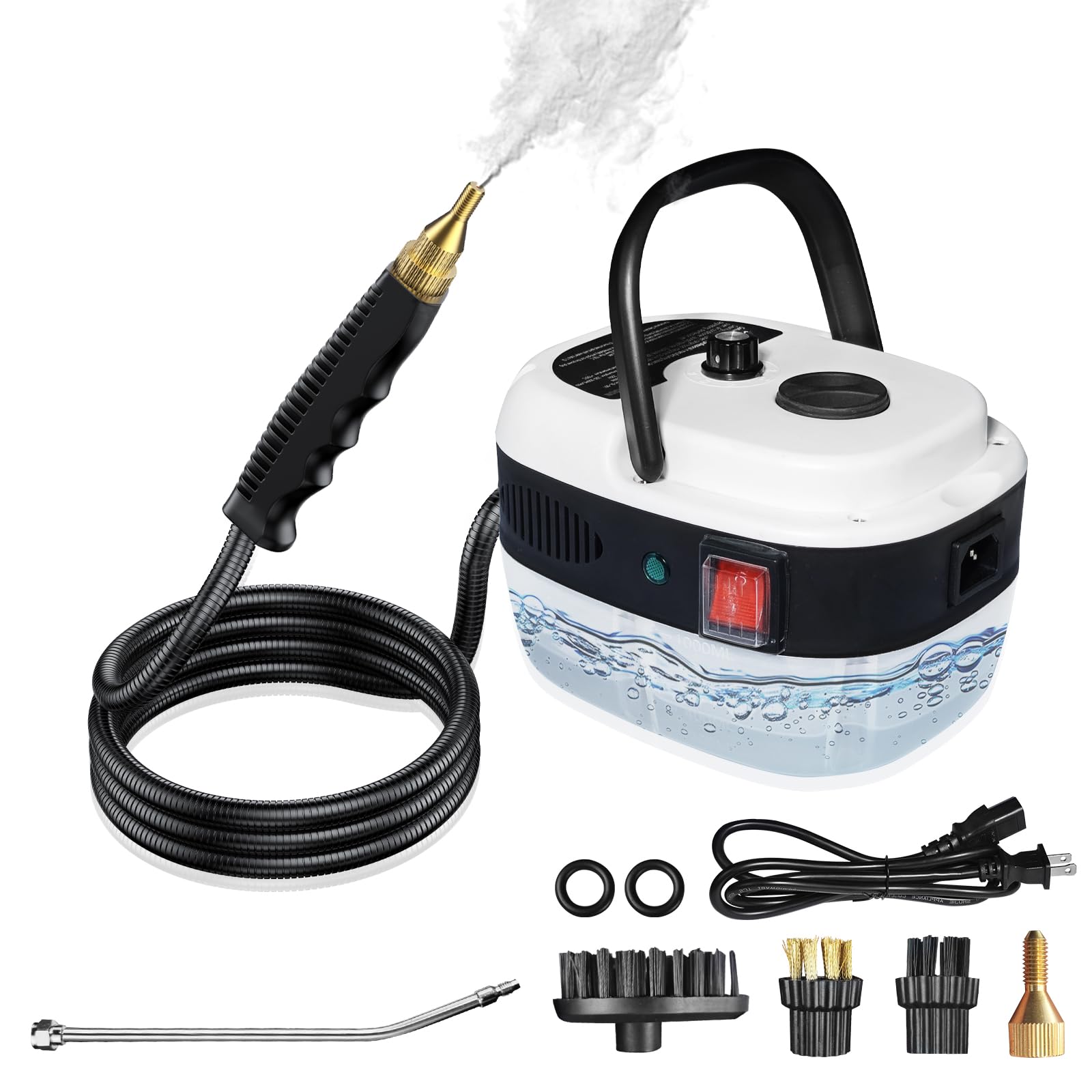 Photo 1 of ***MISSING PARTS***
Steam Cleaner, 2500W Handheld High Pressure Steam Cleaner with 3 Brush Heads, Portable Steam Cleaner for Home, Furniture, Kitchen, Bathroom and Car Detailing