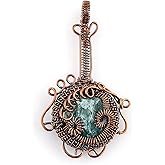 Natural Raw Blue Zircon Crystals Stones Pendant, Healing Crystals, Handmade, Copper Wire Wraped, Antique Hand Craft Art, Gemstones Unisex Pendant, Christmas Gifts