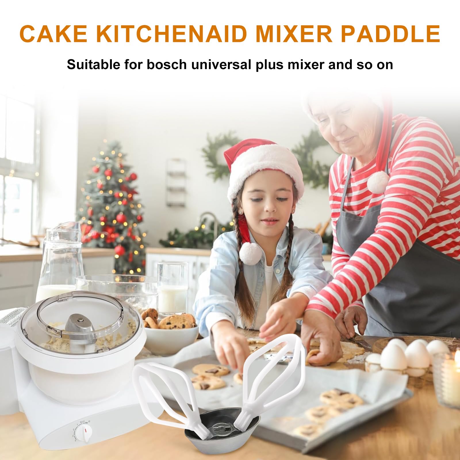 Cake Paddles Fit for Universal Mixers and NutriMill Artiste Mixer Cookie Dough Paddles for Artiste Stand Mixers Household Replacement Mixing Part (2 Pack)