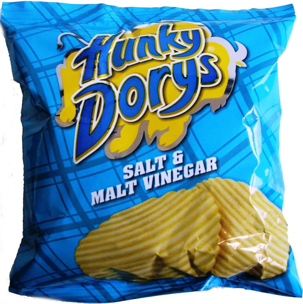 Hunky Dorys Salt & Malt Vinegar Crisps box of 50