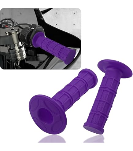 Universal Motorcycle Handlebar Grips 22mm (7/8") Rubber Hand Grips Non