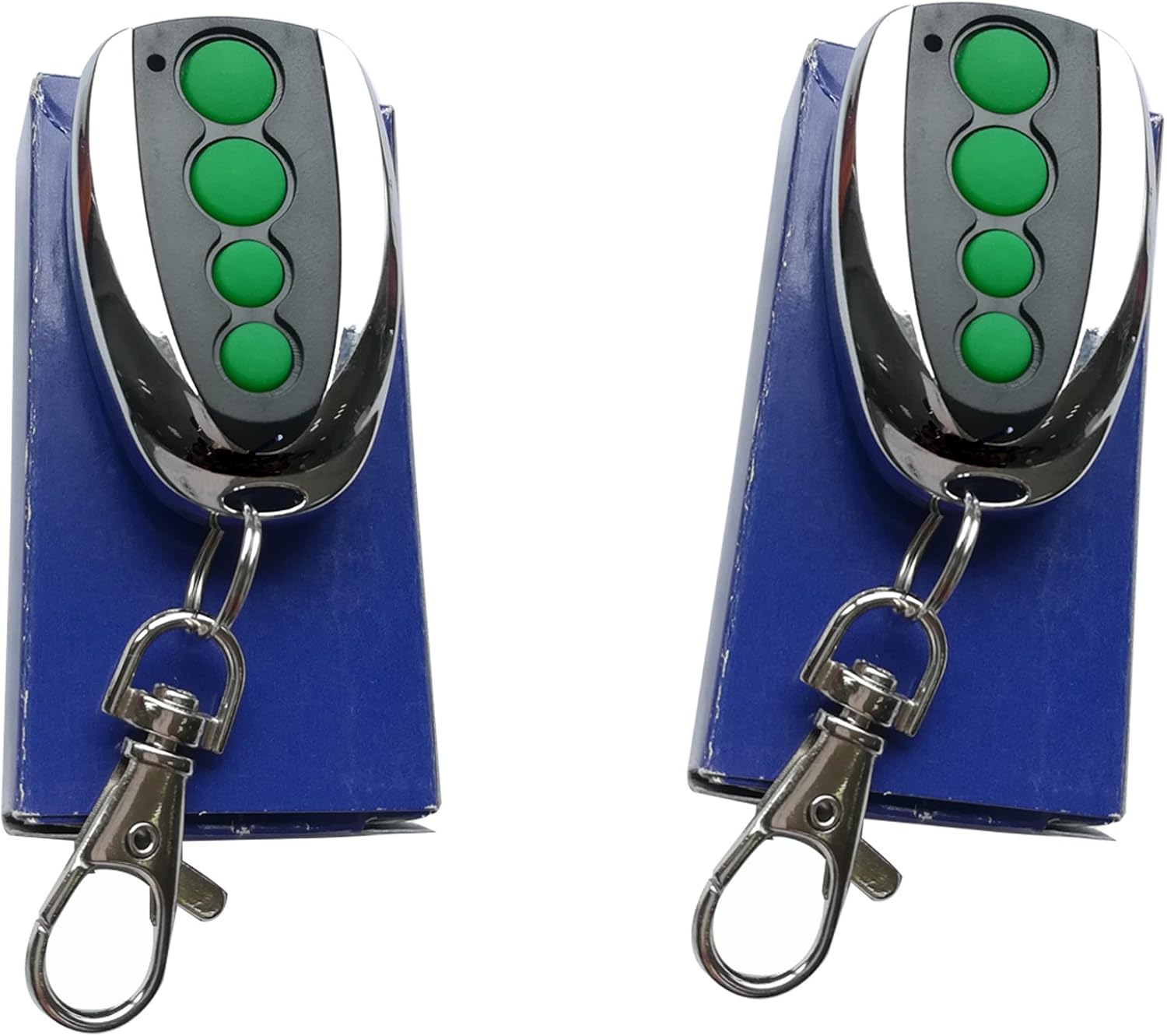 TOPENS M12 Remote Control Key Fobs for Automatic Swing Sliding Gate Opener Garage Door Opener 4-Button Wireless Transmitter 2-Pack Security Gate Controller with Keychain - Image 3