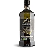 Atlas 750 mL Organic Cold Press Extra Virgin Olive Oil in Glass Bottle, Polyphenol Rich from Morocco | Newly Harvested Unprocessed from One Single Family Farm | Moroccan EVOO Trusted by Award-Winning Chefs