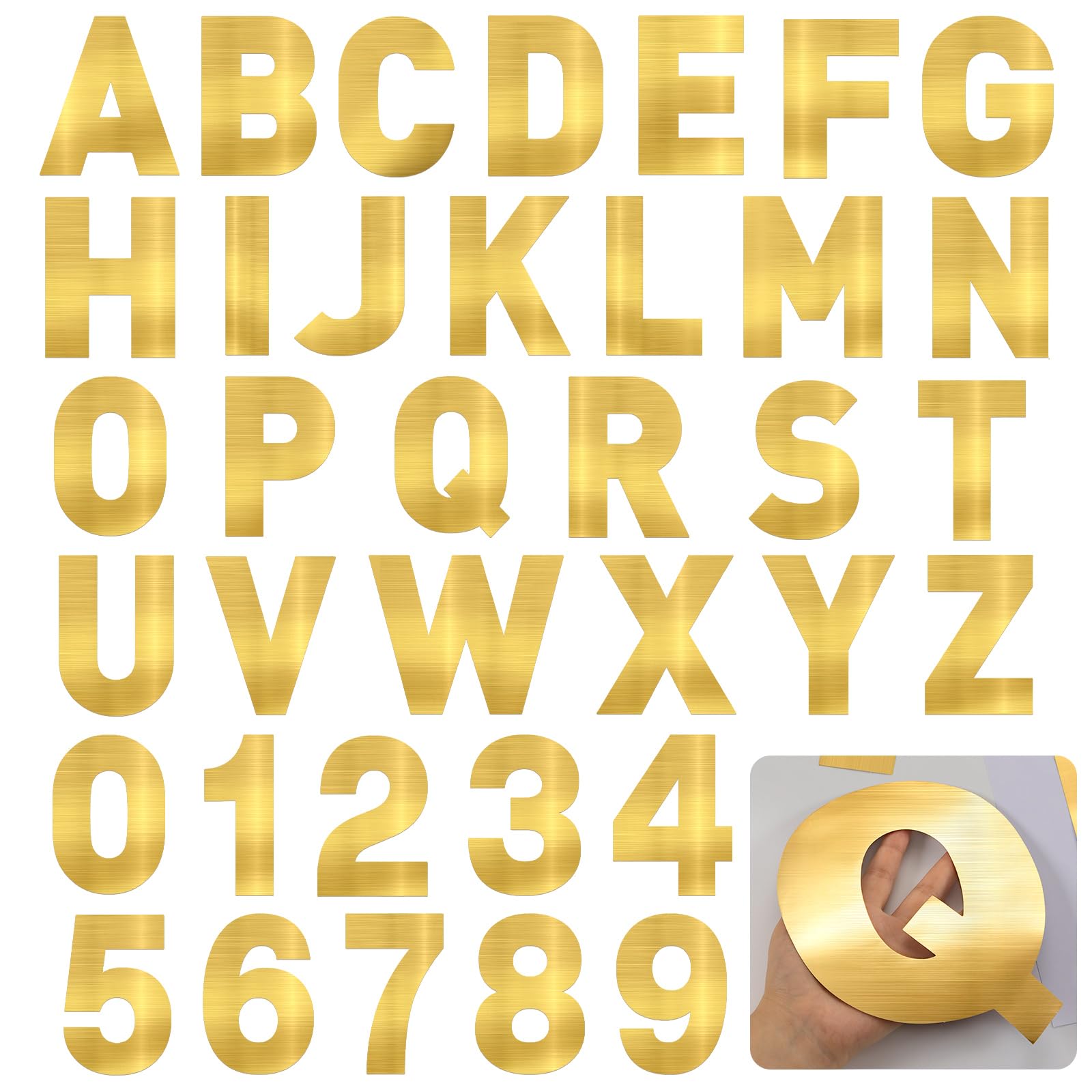 Photo 1 of 88 Pcs 8 Inch Large Gold Letter Stickers, Big Vinyl Alphabet Stickers Numbers for Backdrop Wall, Self-Adhesive Sticker for Decor Party, Classroom, DIY Craft