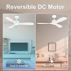 Hoenofly 52” Wood Smart Ceiling Fans with Lights