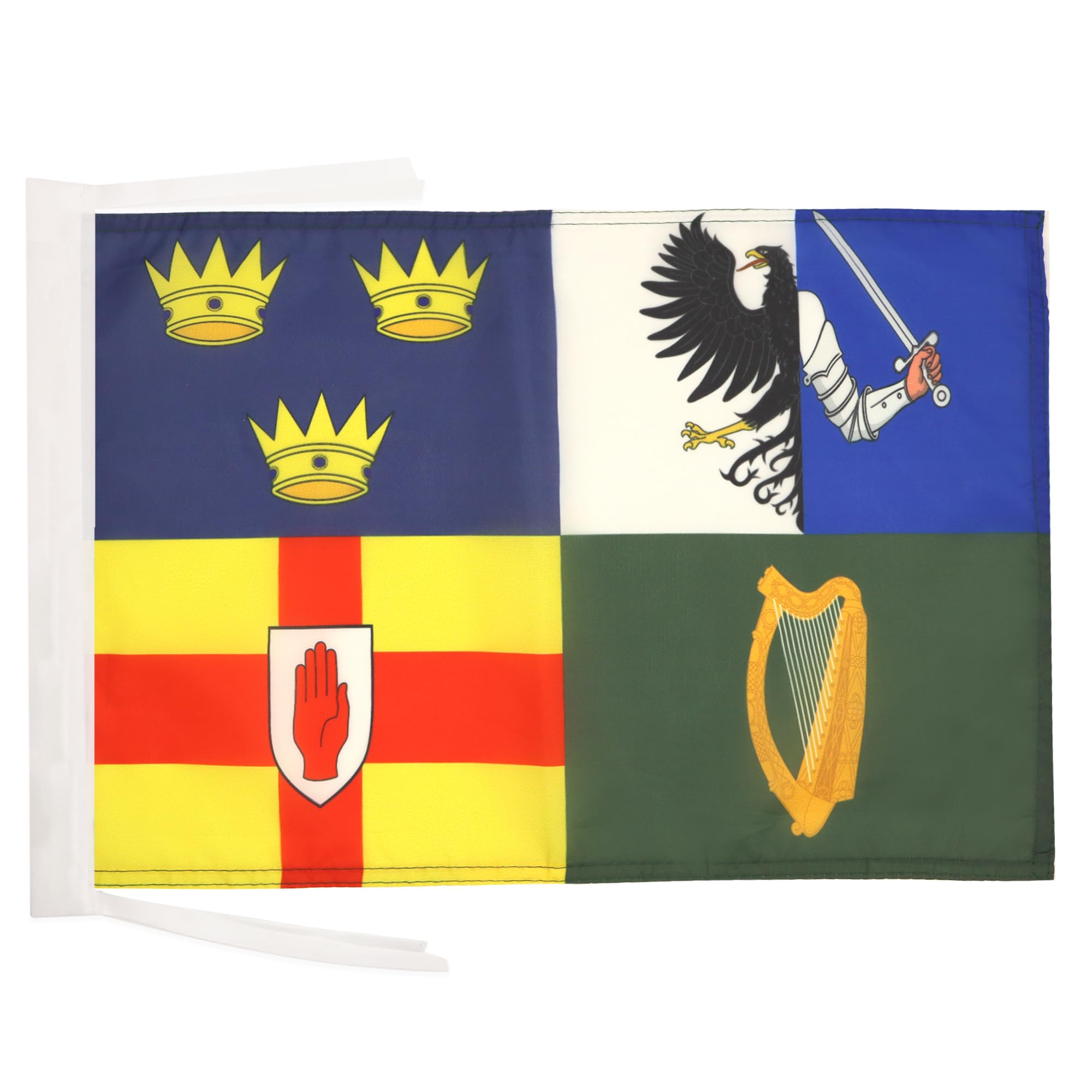 AZ FLAG - Ireland 4 provinces Flag - 18'' x 12'' - 100% Polyester Four Irish Provinces Small Banner with Two Cords - Fade Resistant - Vivid Colors - 18x12 in - 45x30 Cm โ image 1