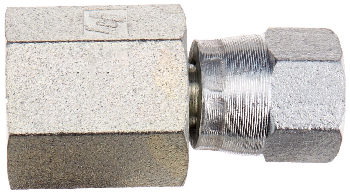 Brennan Industries 27060406 Steel Bulkhead Straight Tube Fitting 3/8 Male NPTF x 3/8 Male JIC