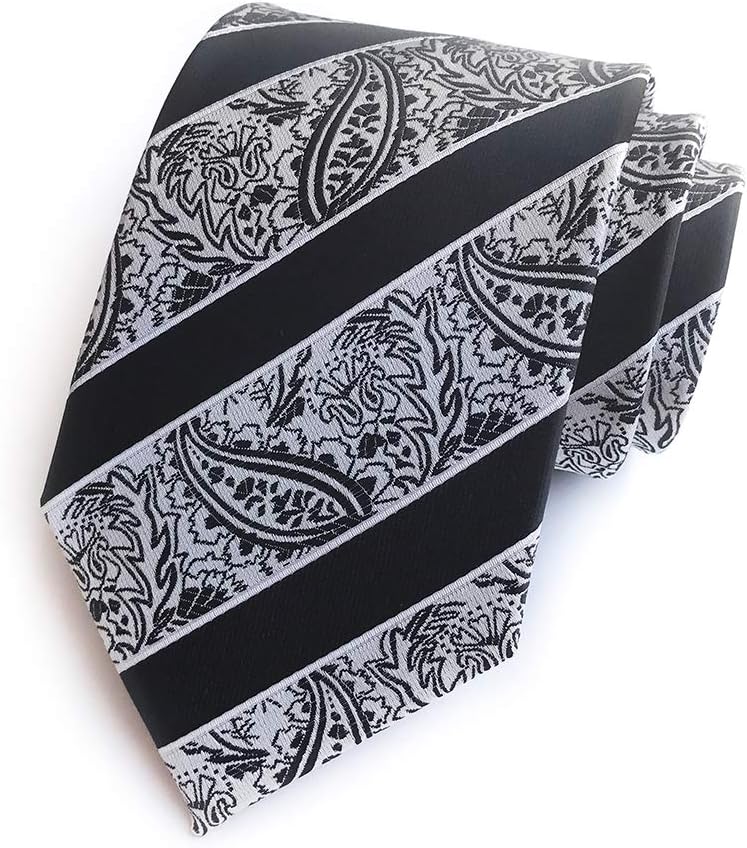 ElfevesMen's Novelty Paisley Ties Cravat Jacquard Luxury Pattern Wedding Formal Necktie