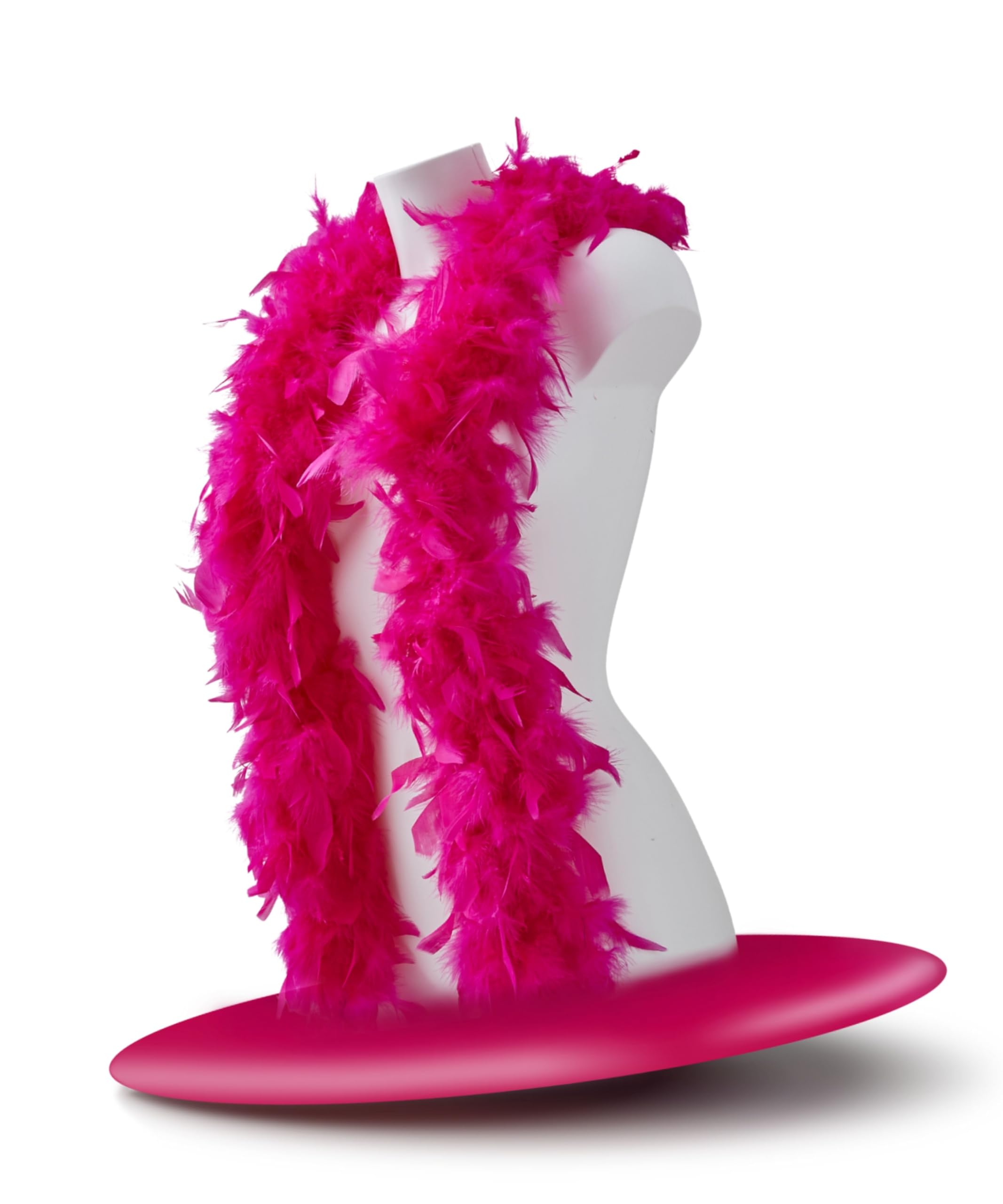 Runesol Premium Hot Pink Feather Boa, 50 grams, 1.8m Feathers for Fancy Dress Accessories, Feather Boas for Hen Do, Weddings, LGBT Parades, Feather Bowers