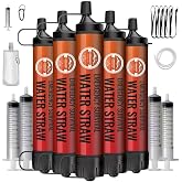 Lormandy Straw Water Filter 5 Pack - Outdoor Camping &amp; Hiking Survival Gear | Family Use Ultra-Light Personal Filter Straws | Backpacking, Travel, Bug-Out Bags, Emergency Preparedness