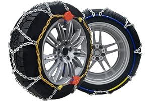 ENTURBO 232405 Adjustable Snow Tire Chains for Light Truck, SUV, Cars, Pickups, 2 Pack Anti-slip Snow Chains for Pickup Trucks Winter Tire Chains 235 245 255 265 275 - Series 232405