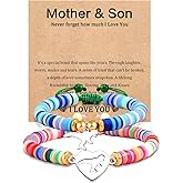GBTBYS 2PCS Mother Daughter/Son Bracelet Valentines Day Gifts First Communion Gift Mommy and Me Bracelets Baptism Birthday Matching Wish Bracelets Set for Mom Daughters Sons Sisters