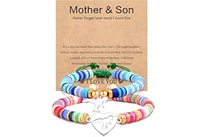 GBTBYS 2PCS Mother Daughter/Son Bracelet Back to School Gifts First Communion Gift Mommy and Me Bracelets Big Sister Baptism Birthday Matching Wish Bracelets Set for Mom Daughters Sons Sisters