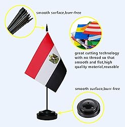 Egypt Egyptian Small Mini Desk Flag Set Miniature