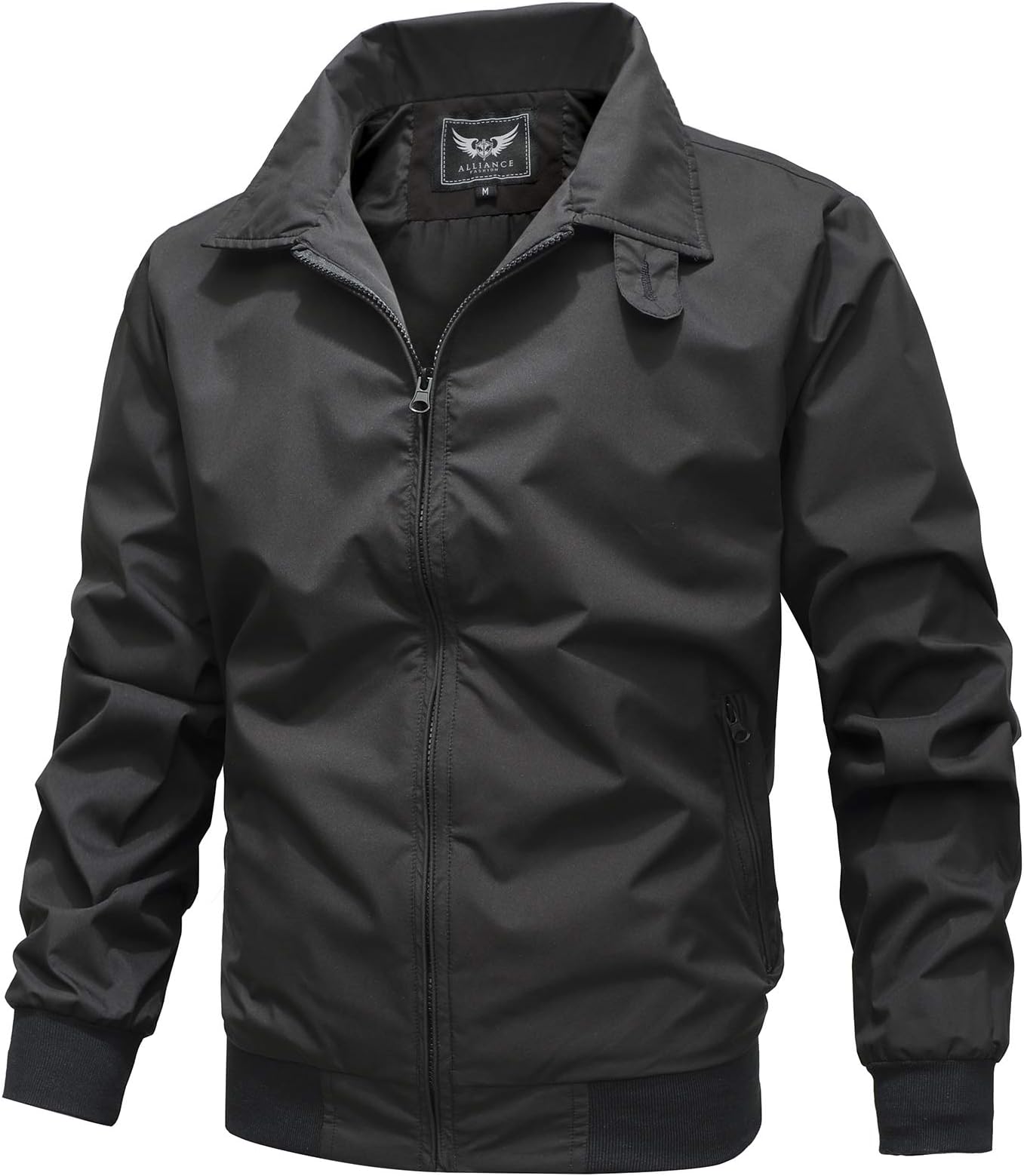 RongYue Men's Jacket Casual Lightweight Bomber Jackets Full Zip Outwear