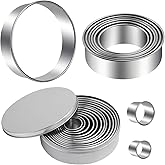 Round Cookie Cutters Set 12 Pieces Bistcuit Cookie Cutters Circle Pastry Cutters Round Donut Ring Molds for Baking for Pastri