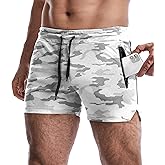 EVERWORTH Men's 3" Inseam Workout Shorts Quick Dry Gym Short Shorts Lightweight Shorts for Men with Liner and Zipper Pockets
