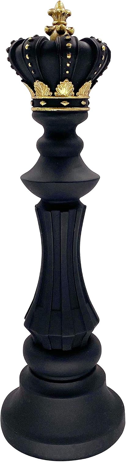LOOYAR Three Pack Chess King Queen Knight Statue Sculpture Ornament Collectible Figurine Craft Furnishing for Home House Decoration Office Desk Table Wine Cabinet Arrangement Gift - Image 3