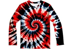 DMPROD Kids Tie Dye Sun Protection Shirt UPF 50+ Long Sleeve Rash Guard Swim Shirts for Boys Girls