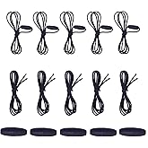 Sutoyuen 10Pcs Replacement Necklace Cords with Breakaway Clasps Nylon Cords and Safety Clasps for Pendant Necklace and Crafting Jewelry Making (Black)