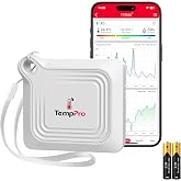 TempPro TempAir Bluetooth Thermometer Hygrometer, 260 ft Temperature Sensor | Greenhouse Thermometer with Remote App Control, Temperature and Humidity Monitor with 2-Year Data Logging Export