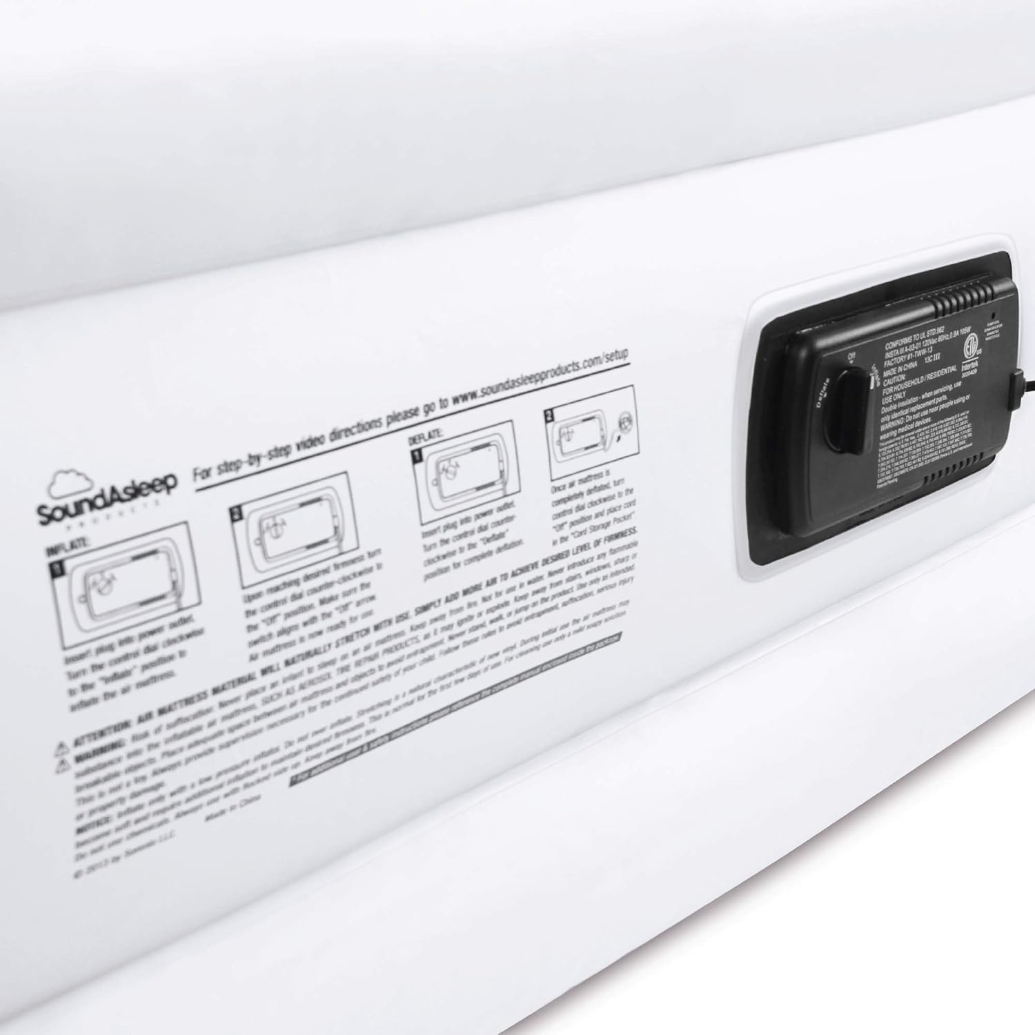 SoundAsleep Dream Series Air Mattress with ComfortCoil Technology & Internal High Capacity Pump - Queen Size: Home & Kitchen