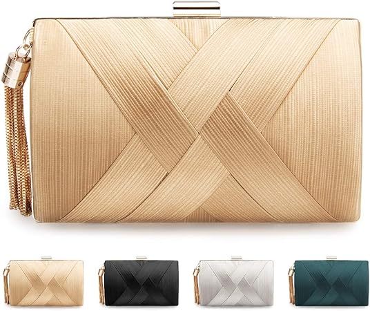 metallic clutch purse