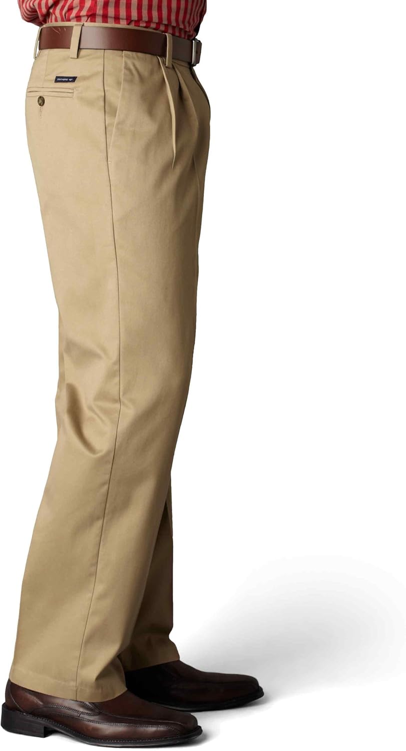 dockers signature khaki pleated pants classic fit
