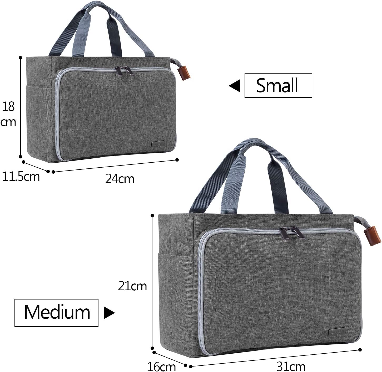 Luxja Crochet Tote Bag, Portable Yarn Storage Bag - Image 5