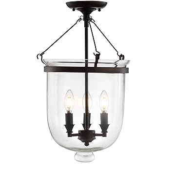 Jonathan Y Charlotte 14 5 Metal Glass Led Semi Flush Mount Oil