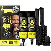 The Beard Club Permanent Hair and Beard Dye for Men &ndash; Professional Quality Mustache Dye, Hair Color for Men, Covers Grays, All in One Reusable 5 Minute Color Kit &ndash; Dark Brown