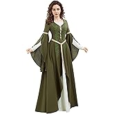 miccostumes Women's Queen Costume Medieval Cosplay Dress Renaissance Wide-sleeved Long Fairy Dress With Belt