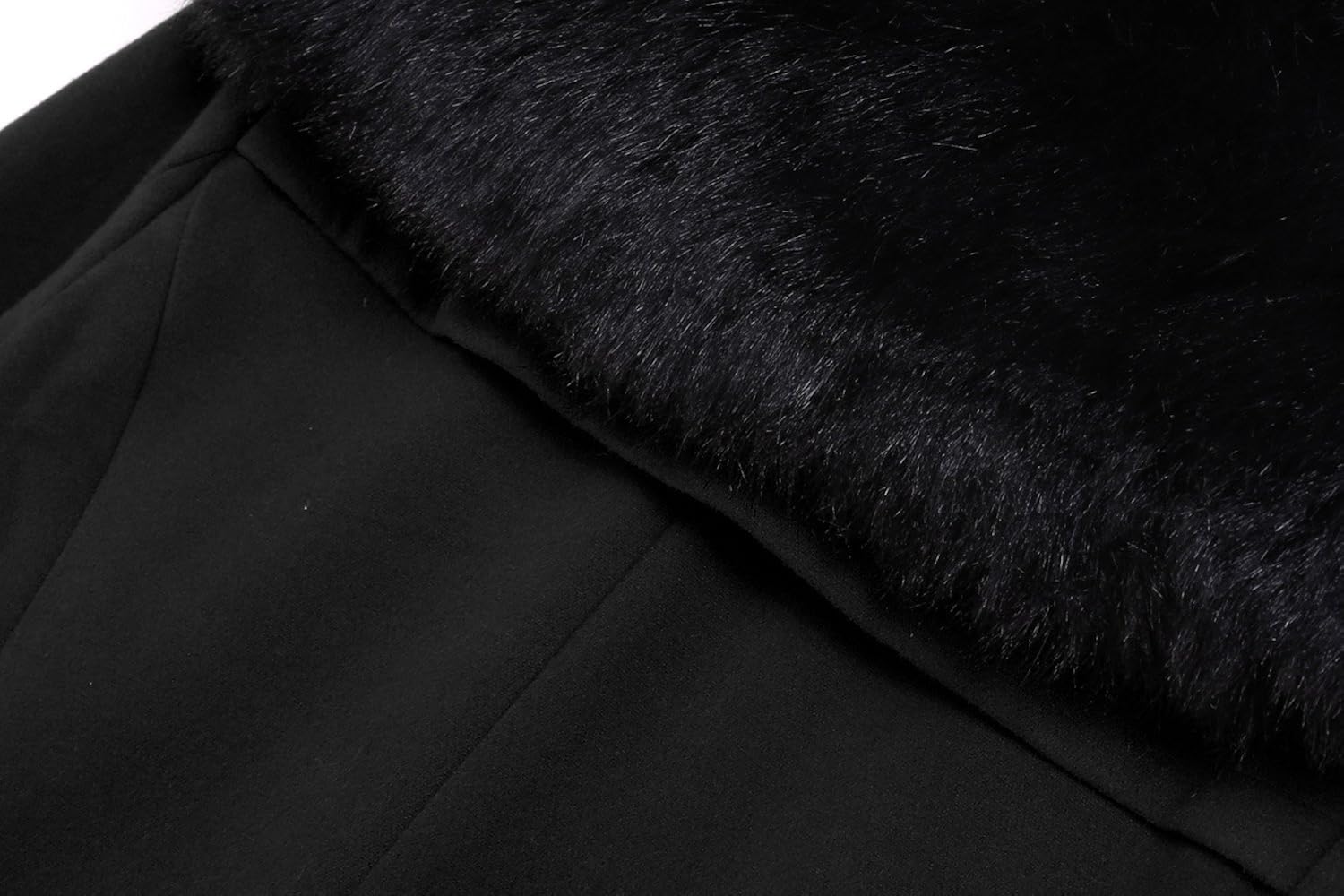 Zeagoo Women's Fashion Faux Fur Lapel Double-Breasted Thick Wool Trench Coat Jacket at  Women’s Clothing store
