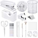 auroray 14 in 1 White Office Supplies, White Desk