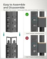 SONGMICS GLR030G02 Heavy Duty Shelving Unit 30 x 75 x 150 cm Steel Frame Grey view 5