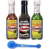 El Yucateco Chile Habanero Hot Sauce, Red Habanero, Black Label Reserve, and Green Habanero, 4 Ounce (Pack of 3) - with MYD 4