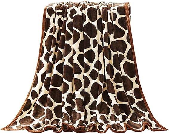 utong Flanelldecke mit Giraffendruck Superweiche und kuschelig
