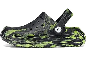 Ballaza Kids Tie Dye Garden Clogs for Boys Girls | Lightweight Slip-On Water Shoes with Arch Support