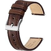 BISONSTRAP Leather Watch Straps, Classic Oil Waxed Leather, Quick Release Replacement Band for Men and Women, Band Width 18mm 20mm 22mm