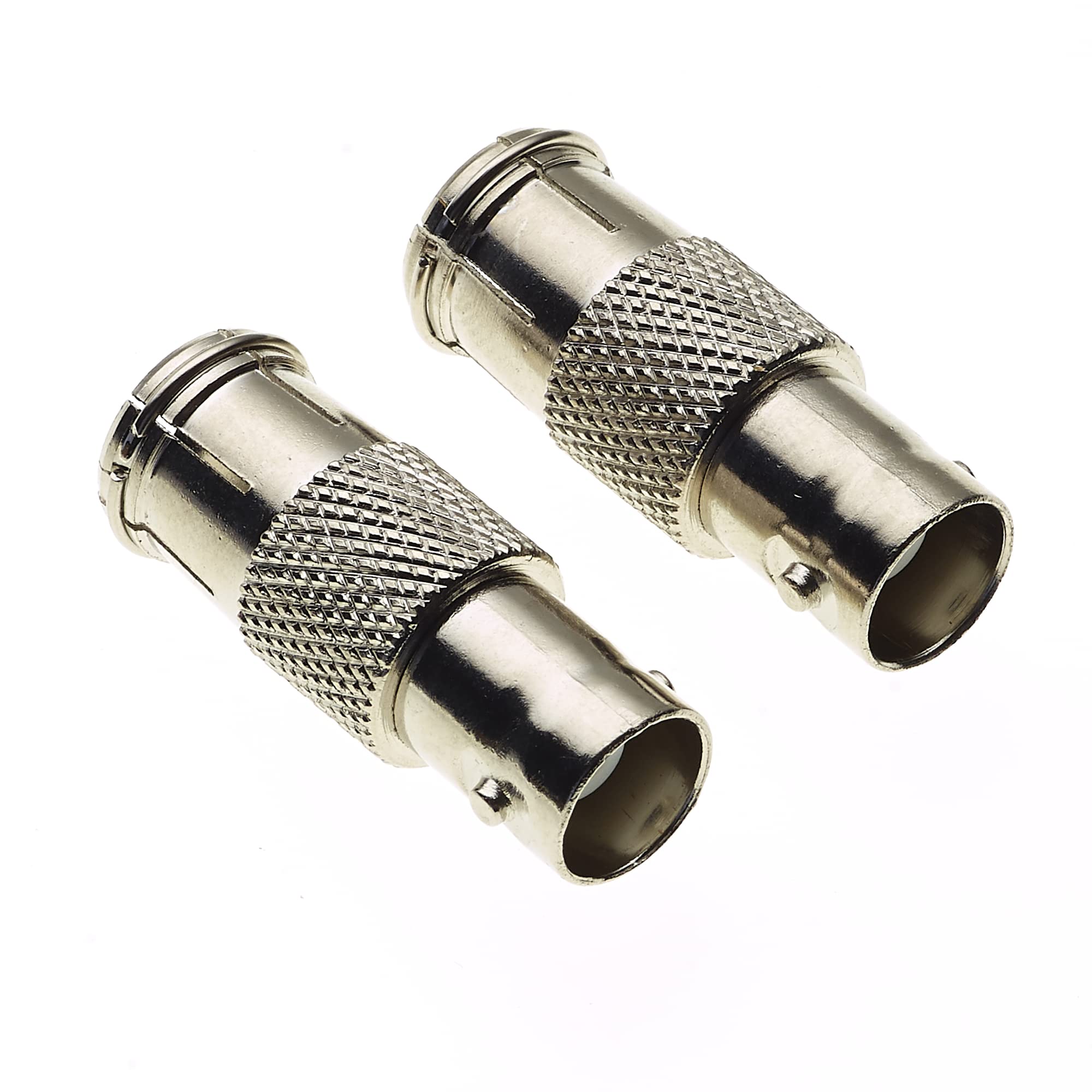 Keple BNC Socket To TV Coax Female Plug Adaptor, 50 Ohm, Nickel Plated Brass Body - Female Jack Adapter, Coax Adaptor 2, Coaxial Adapters For Wi-Fi Radios External Antenna Connector - Pack Of 2