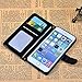 For iPhone 6 6S Plus 5.5 Black Wallet Purse Case, ICE FROG Stand Flip Magnetic Soft Slim PU Leather String Strape [Card Holders] Protective Women Handbag Purse Case Cover For iPhone 6 6S Plus 5.5 inch