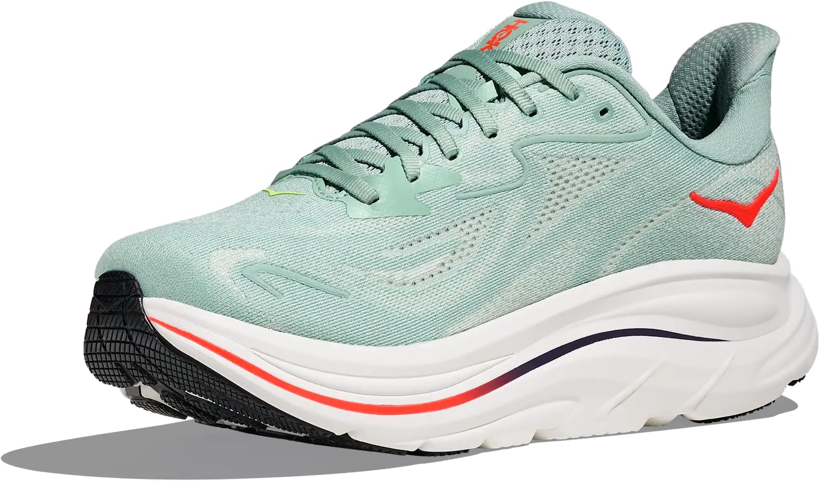 Hoka Men's Clifton 10 Sage/Neon Flame 11 Medium Image