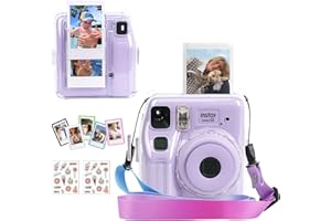 WOGOZAN Clear Case for Fujifilm Instax Mini SE Instant Camera Bag - Instant Mini SE Case with Adjustable Shoulder Straps (No 