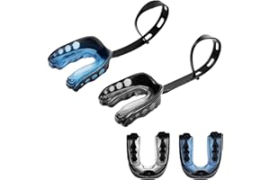 HI-PLANX 2 Pack Football MouthGuard with Straps and Case,Kid Mouth Guard Youth Football Mouthpiece,Kid Sports Mouth Guard for Boxing, Basketball, MMA, Lacrosse,Hockey,MouthGuard for Kid&Youth