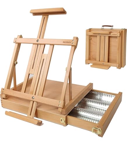 Jack Richeson Wood Seneca: Cavalletto Da Tavolo In Faggio, H-frame, Per Tele Fino A 55,9 Cm