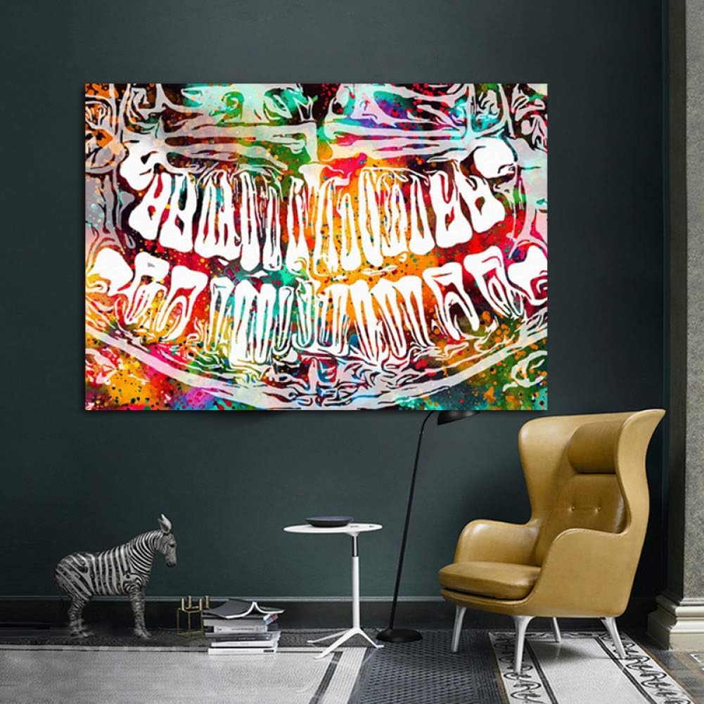 Amazon.com: Canvas Decorative Print Colorful Tooth Laugh Dental Art