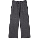 Liang Rou Women's Wide Leg Sweatpants Yoga Lounge Casual Pants High Waisted with Pockets for Petite