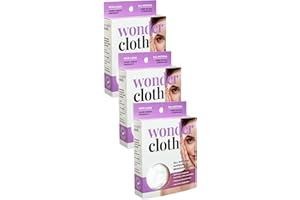 Wonder Cloth (Pack of 3) - All Natural Make-Up Remover Cloth, Removes Makeup Instantly with Just Water, Cleanses and Exfoliates, Machine Washable