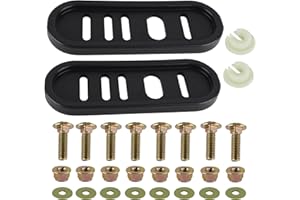 SIMPERAC 490-241-0010 Snow Thrower Skid Shoes Universal Polymer Slide Plates for MTD Snow Blower with Mounting Hardware Kit (2 PACKS)